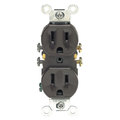 Leviton Recept Grnd Dplx 15A Brn 05320-00S